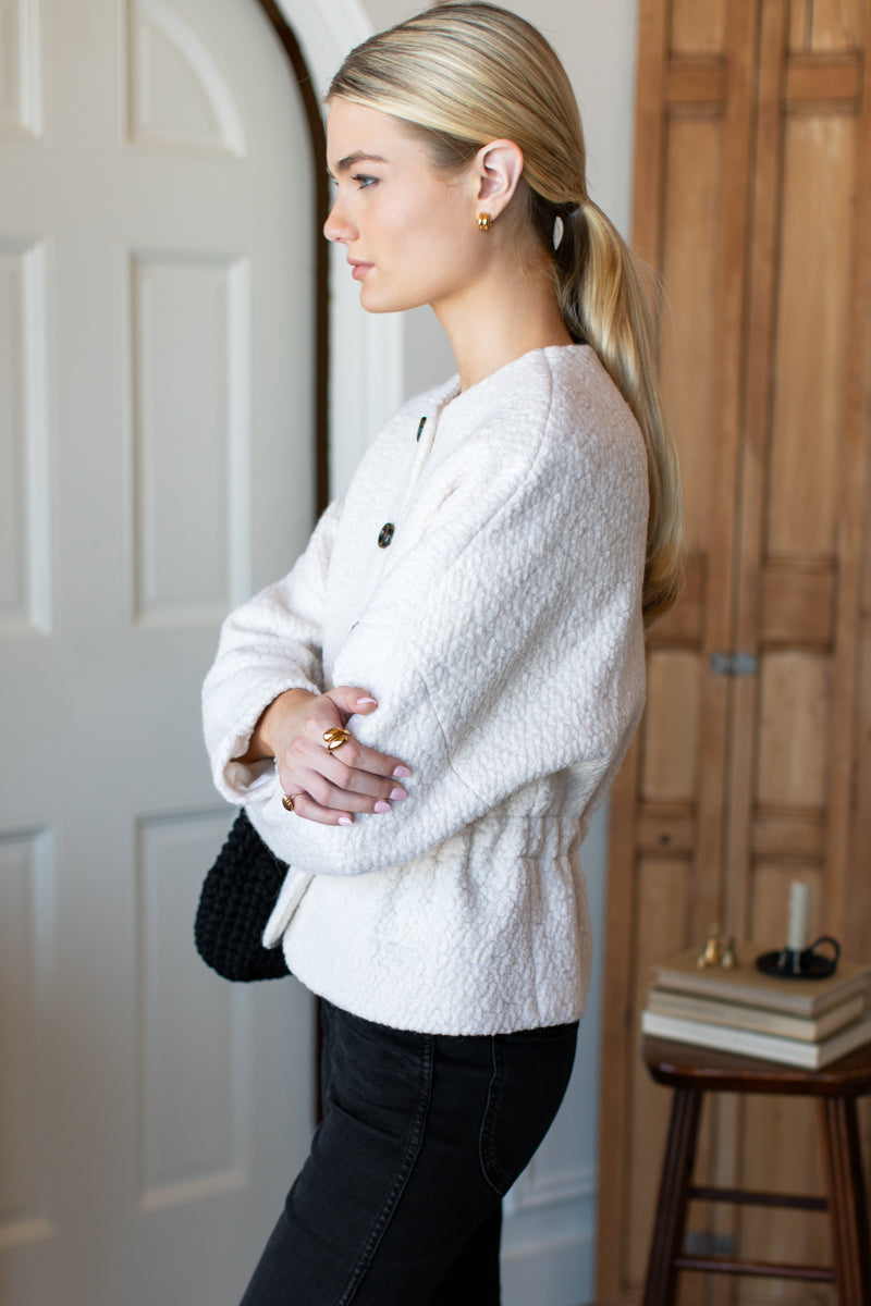 Atelier Cinch Jacket - Ivory Boucle