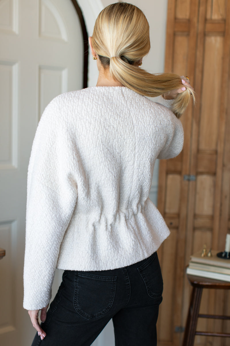 Atelier Cinch Jacket - Ivory Boucle