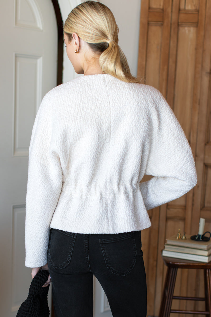 Atelier Cinch Jacket - Ivory Boucle