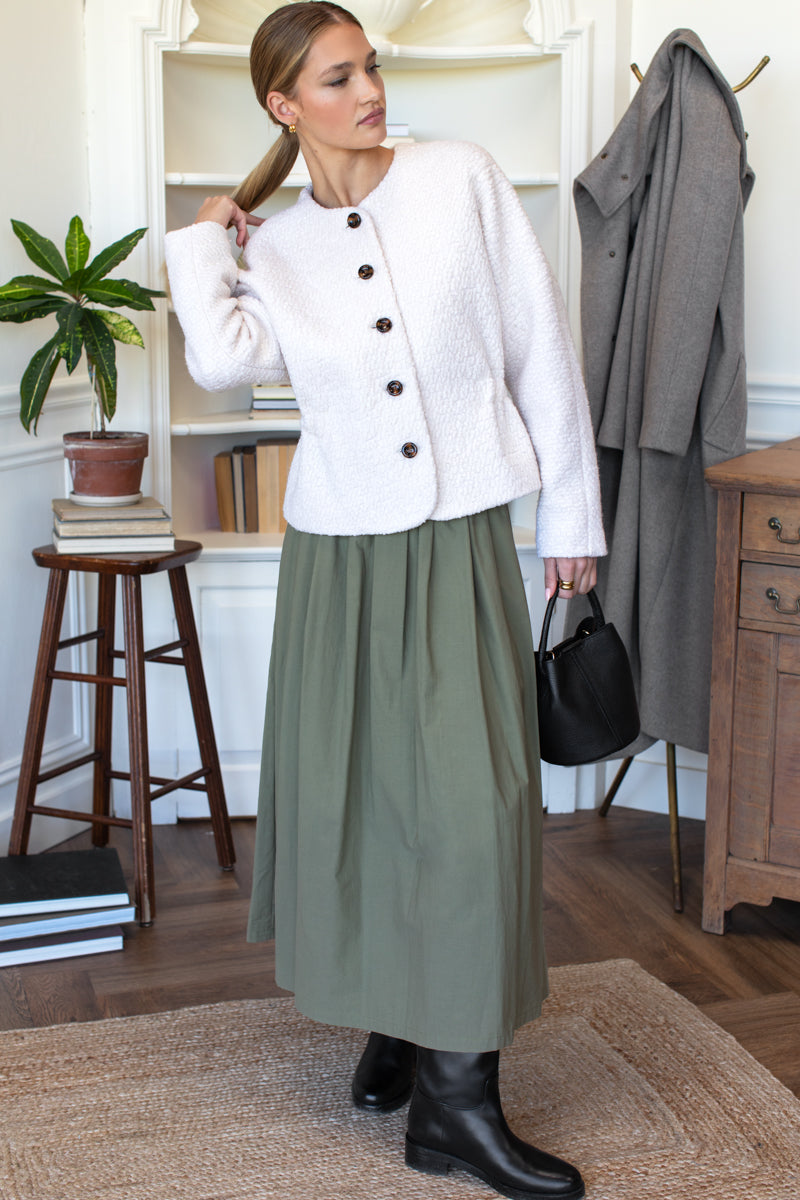 Atelier Cinch Jacket - Ivory Boucle