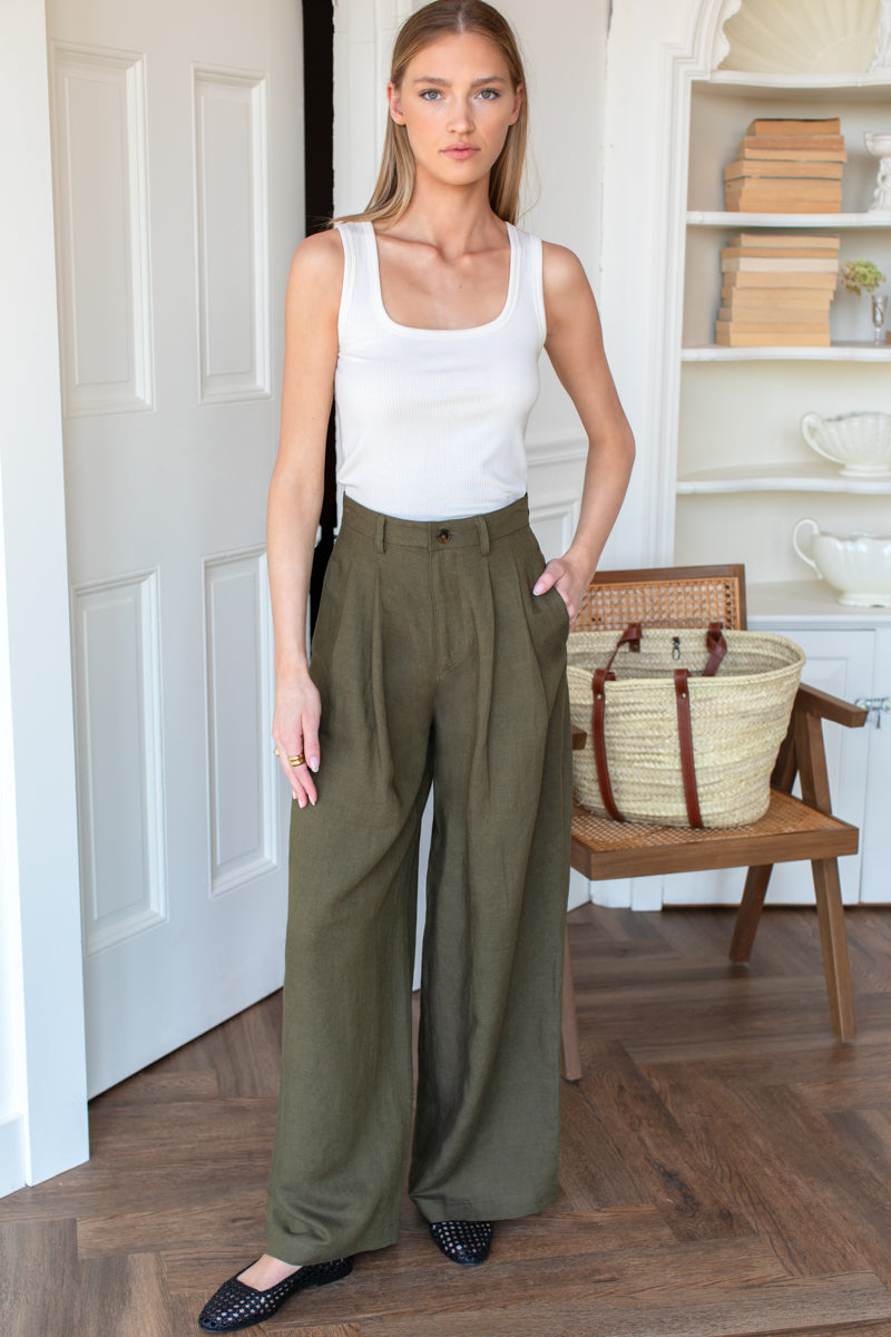 Atelier Pleated Pant 2 - Martini Olive