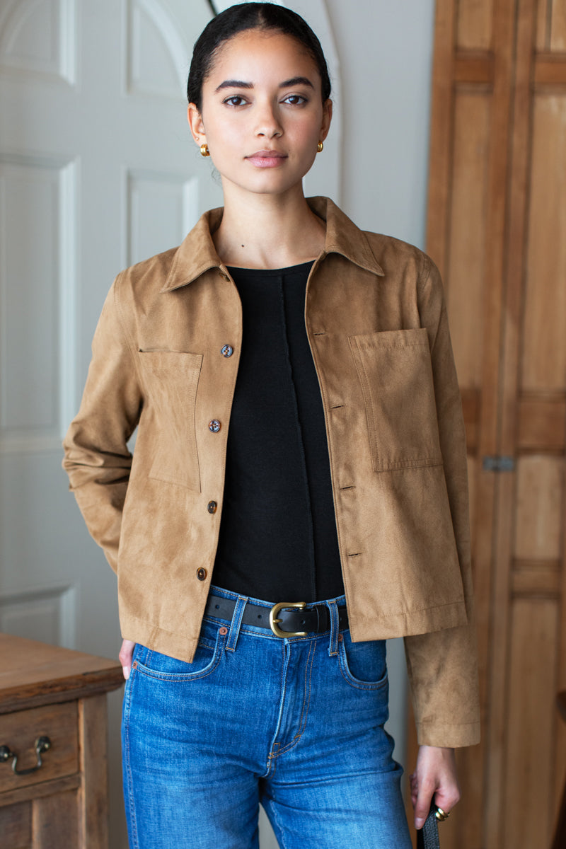 Atelier Pocket Jacket - Camel Suede