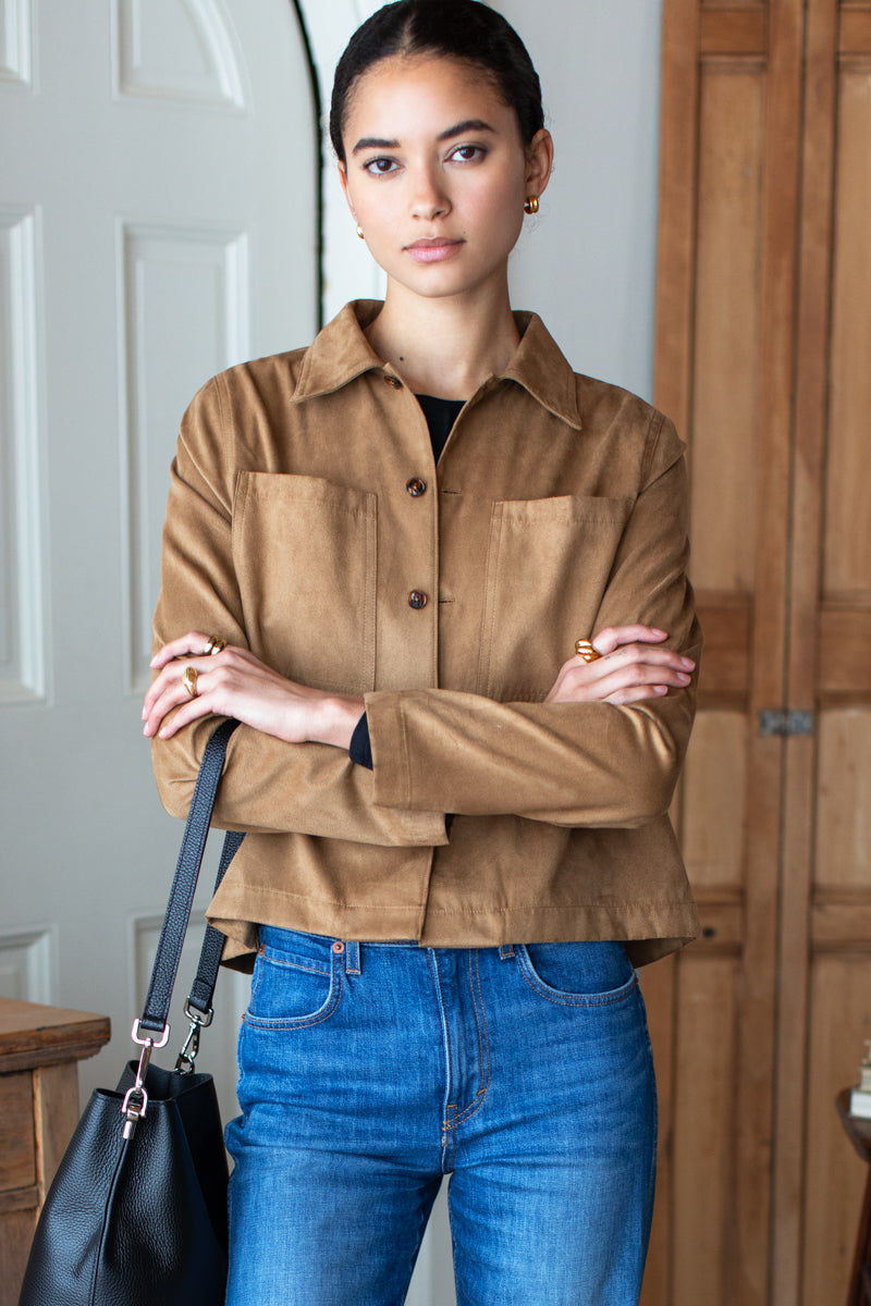 Atelier Pocket Jacket - Camel Suede