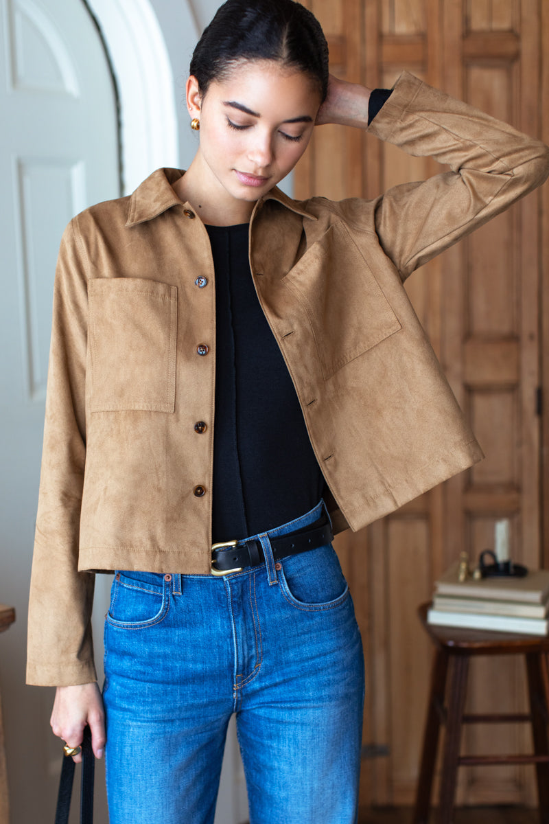 Atelier Pocket Jacket - Camel Suede