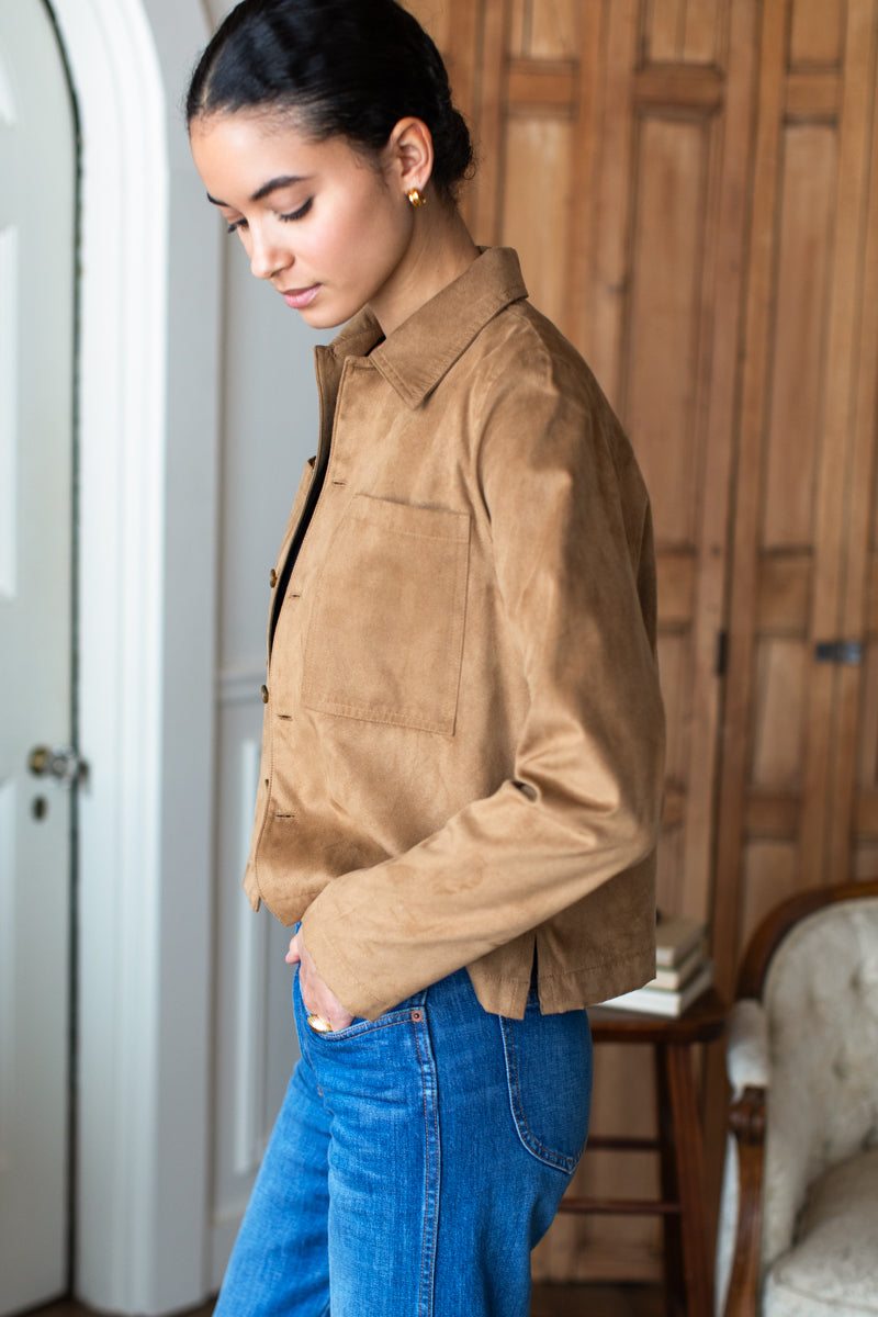 Atelier Pocket Jacket - Camel Suede
