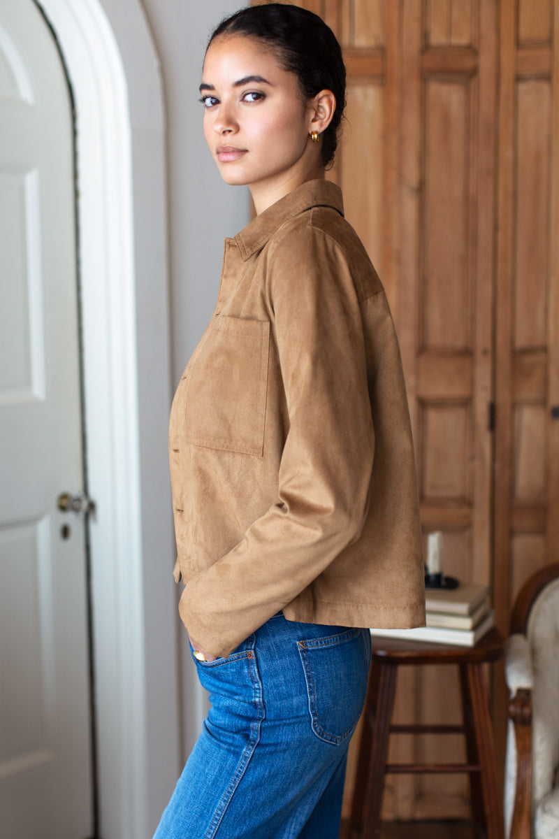 Atelier Pocket Jacket - Camel Suede