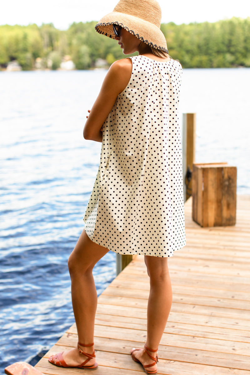Atelier Scoop Dress - Ivory Dot
