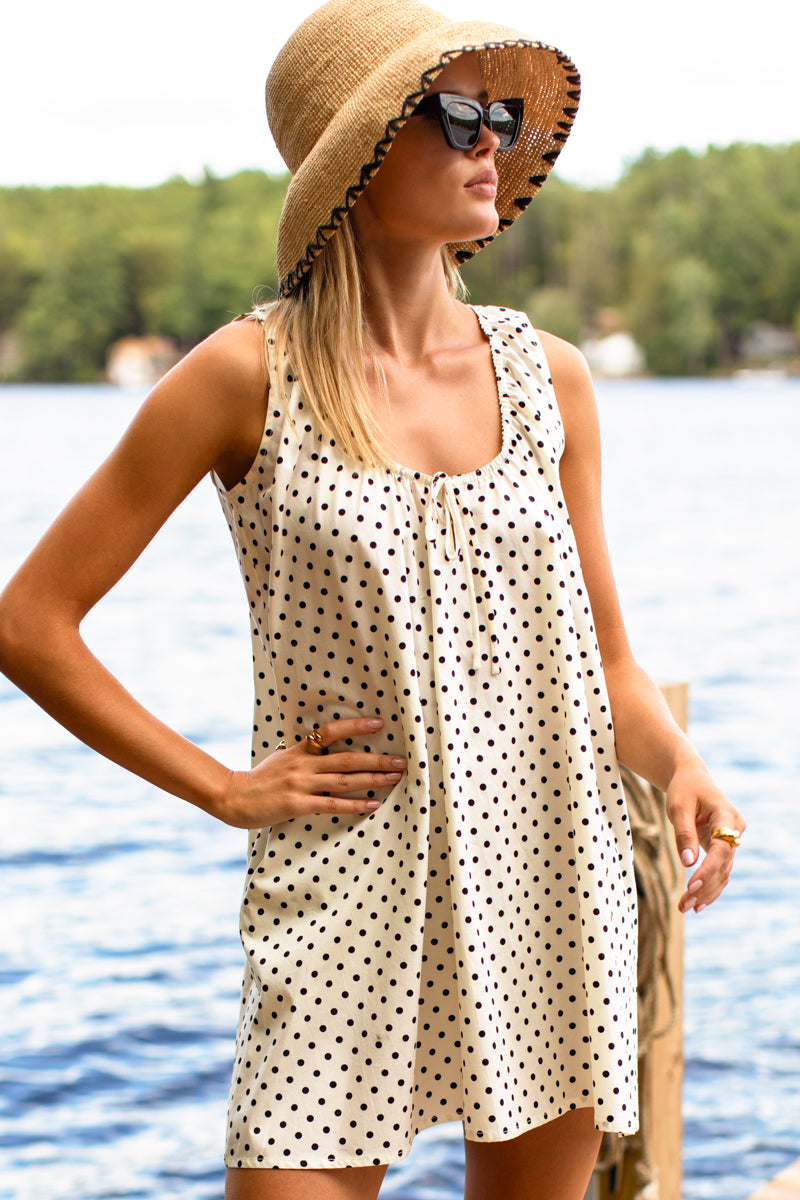 Atelier Scoop Dress - Ivory Dot
