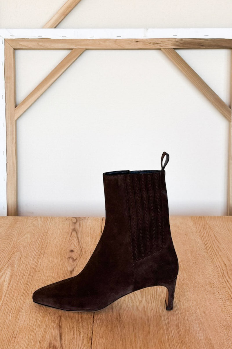 Frankie Ankle Boot - Cocoa Suede