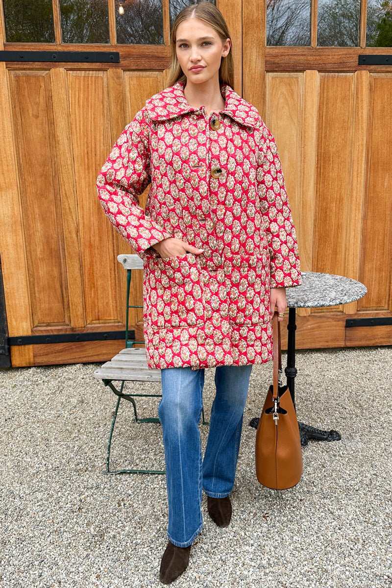 Camp Coat - Madrid Flowers Linen