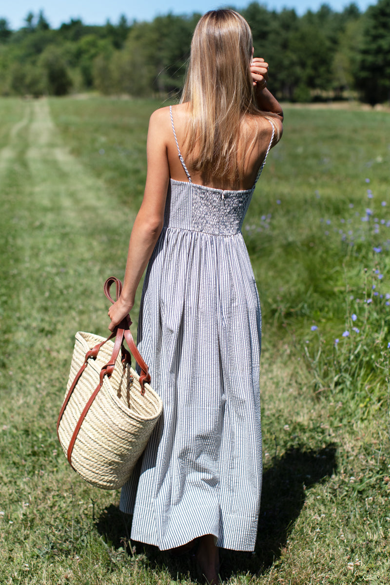Cotton Day Dress - Newburyport Stripe M Cotton Day Dress - Newburyport Stripe M