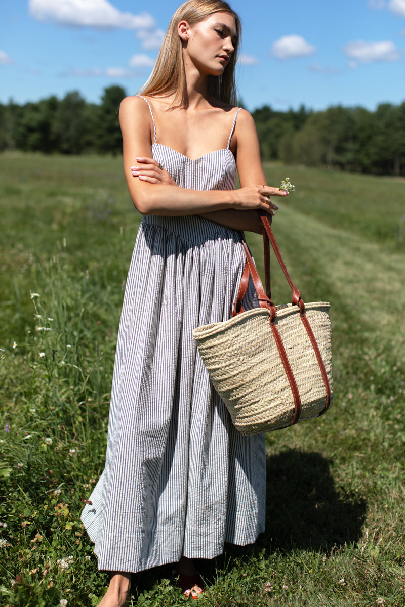 Cotton Day Dress - Newburyport Stripe M Cotton Day Dress - Newburyport Stripe M
