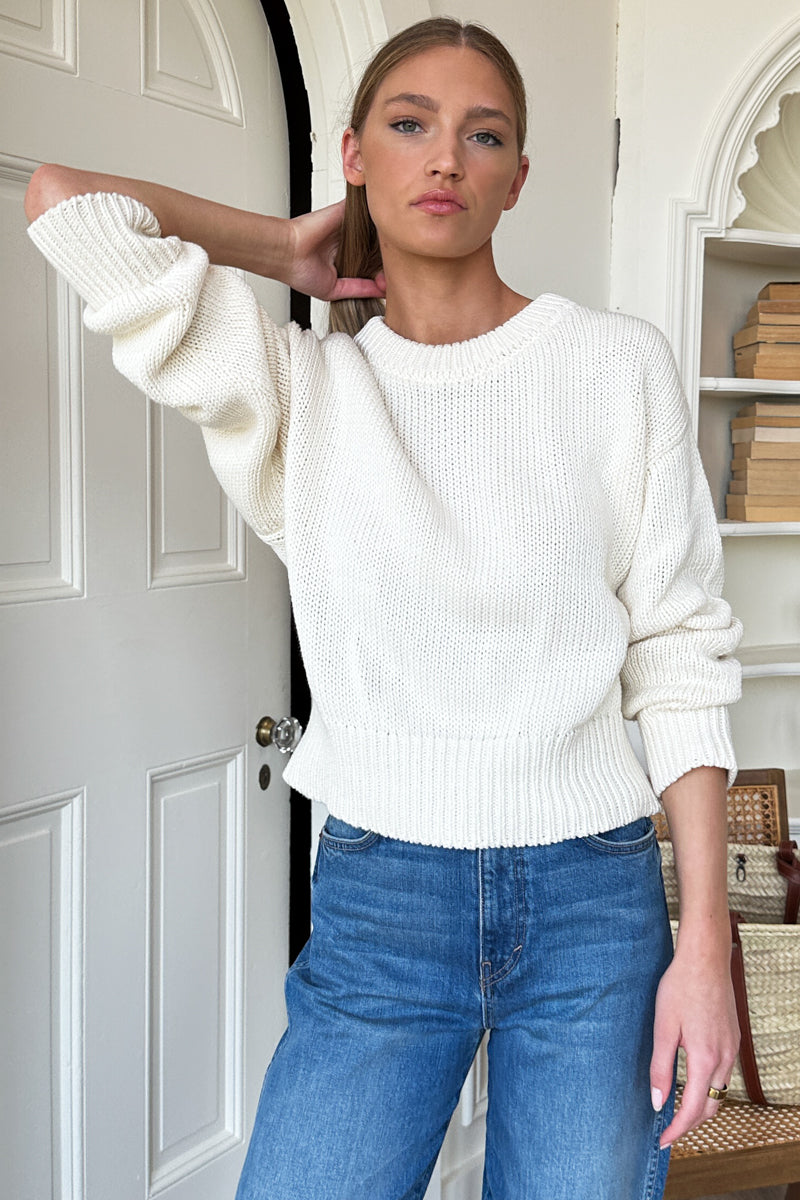 Cozy Cotton Sweater - Ivory Organic