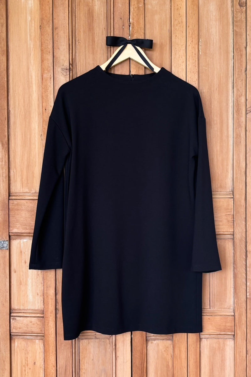 Jewel Neck Dress - Black