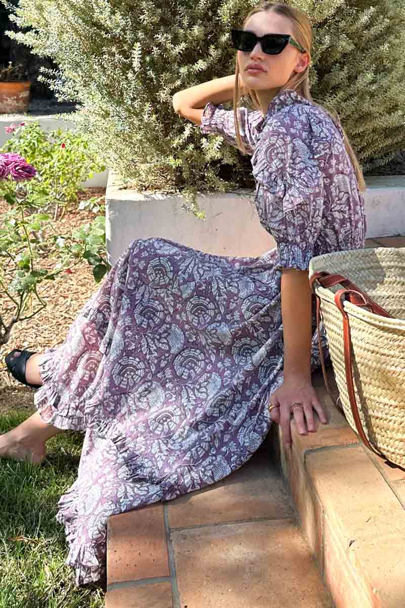 Lawn Dress - Cassis Orchid