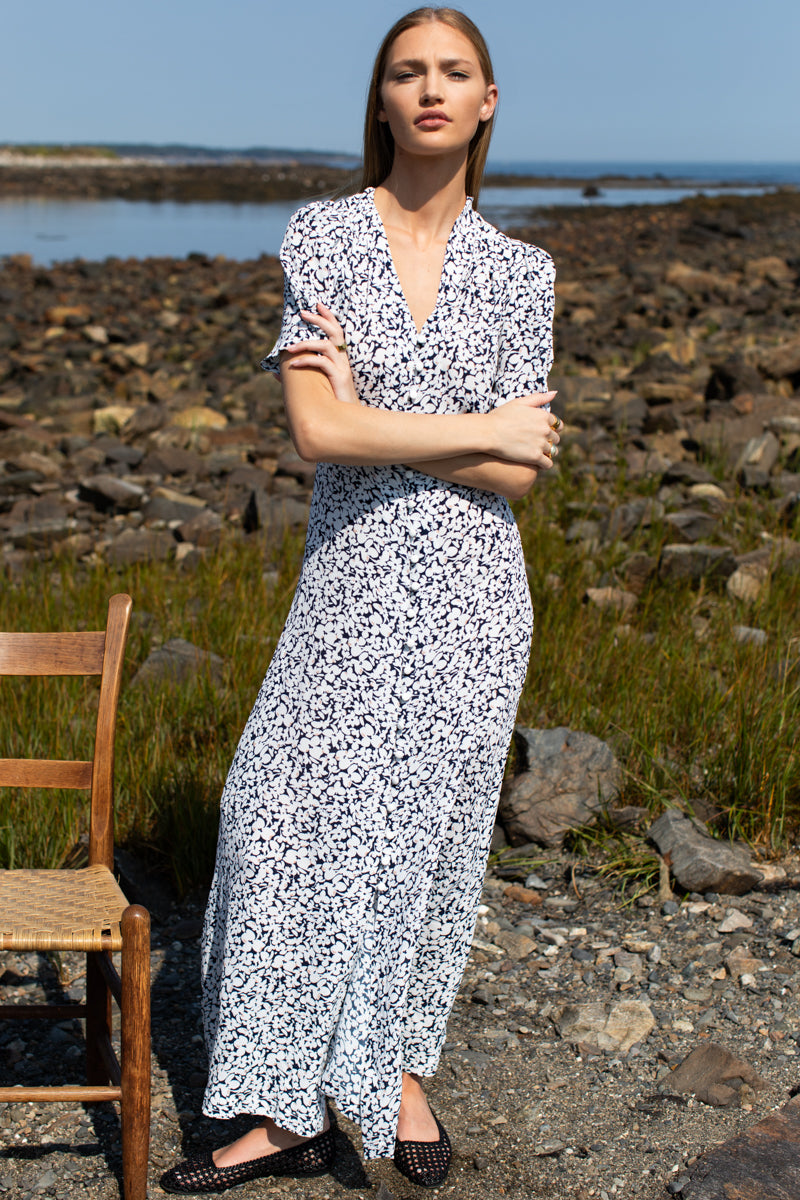 Lucyia Antique Dress - Vintage Orchids