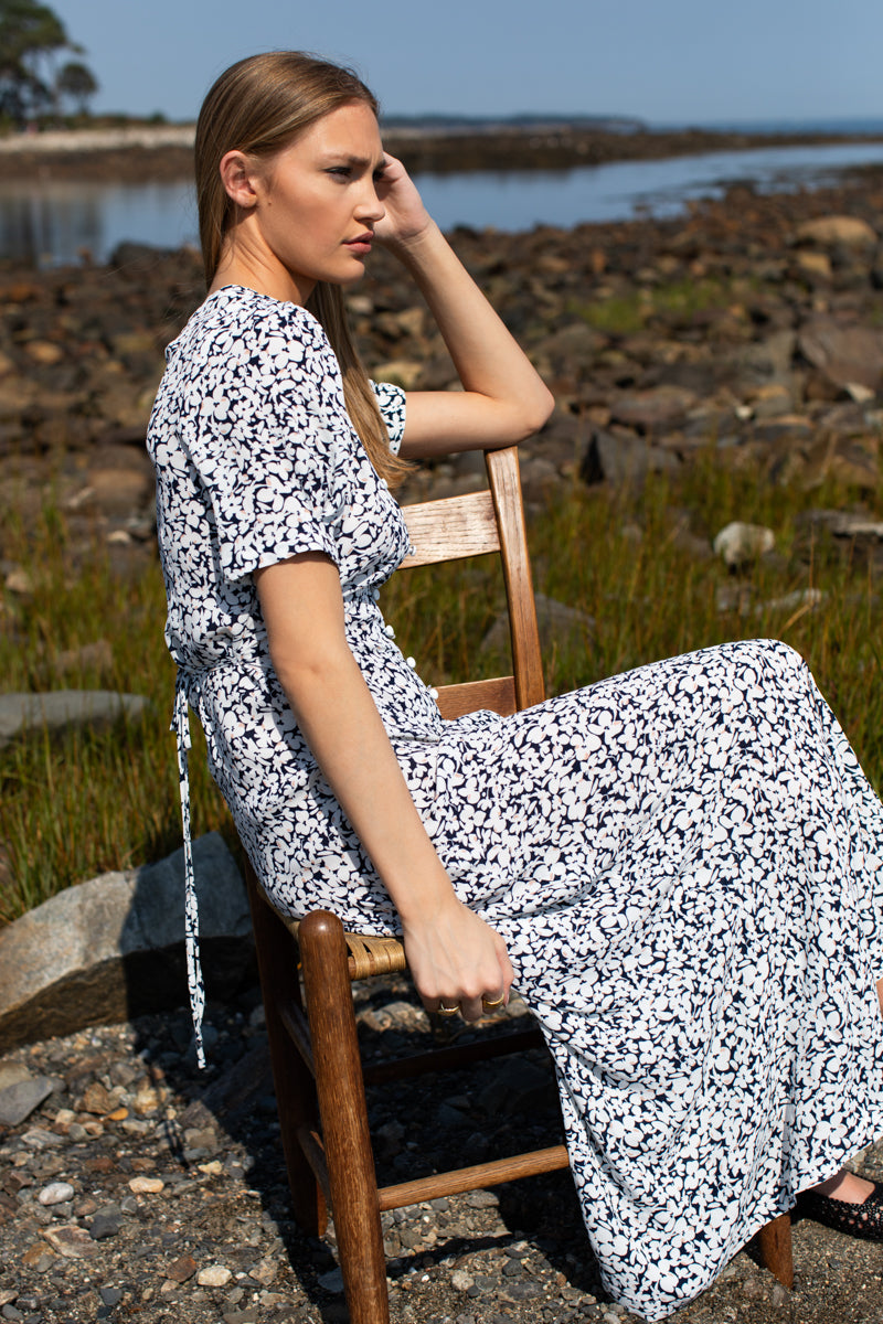 Lucyia Antique Dress - Vintage Orchids