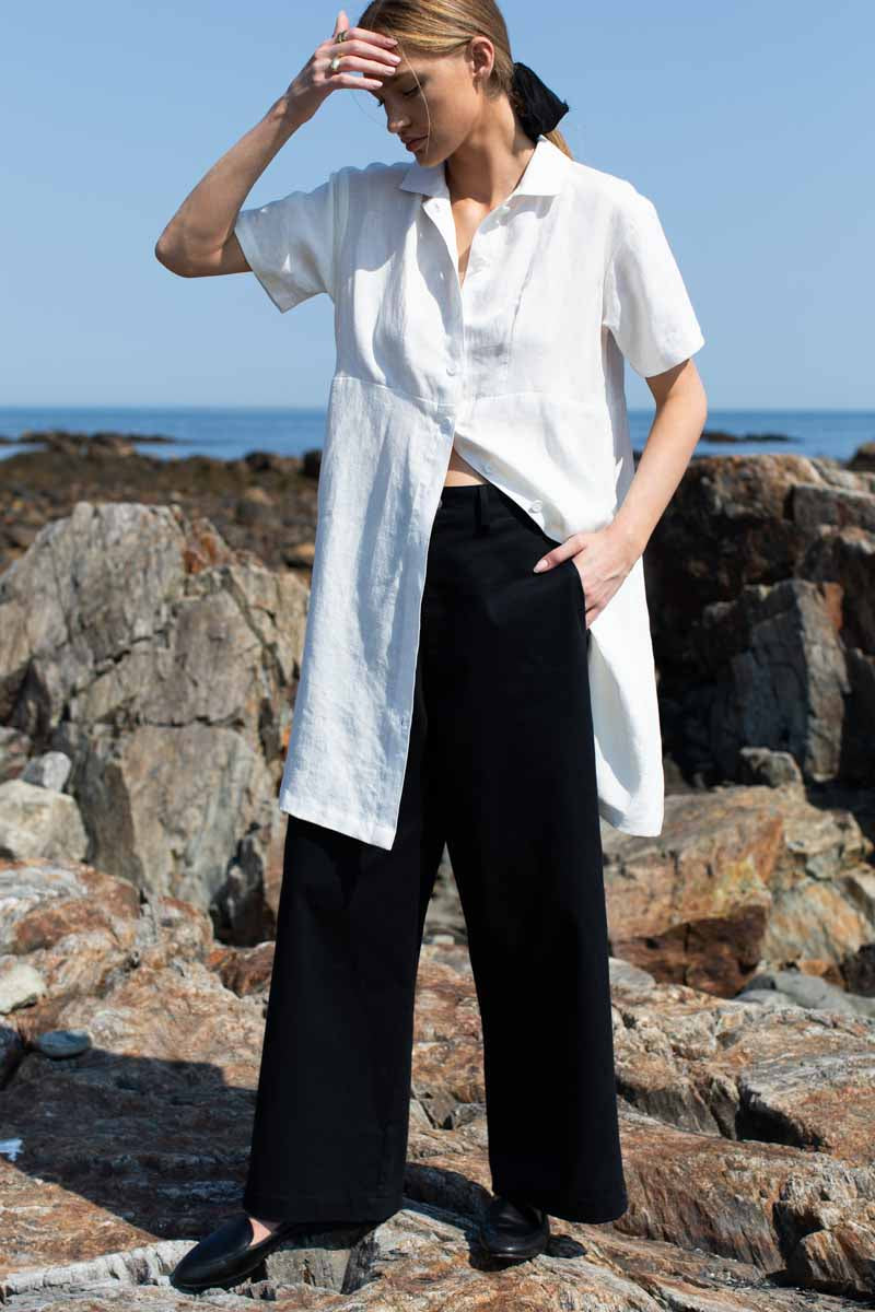 emerson fry shirt dress Midi Shirtdress - Almond Linen