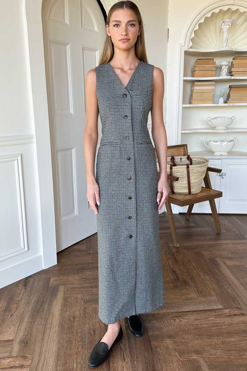 Form Maxi Dress - Gun Club Check