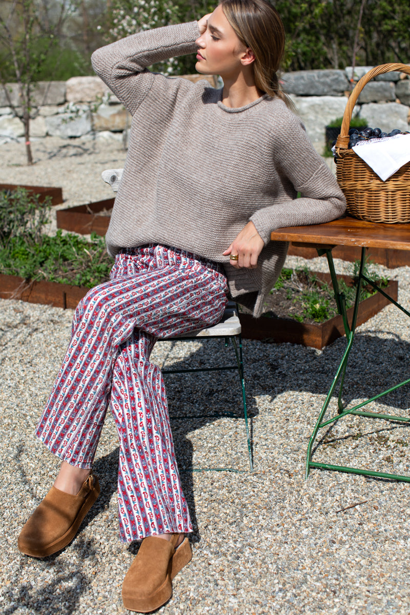 Everyday Pant - Vintage Floral Stripe