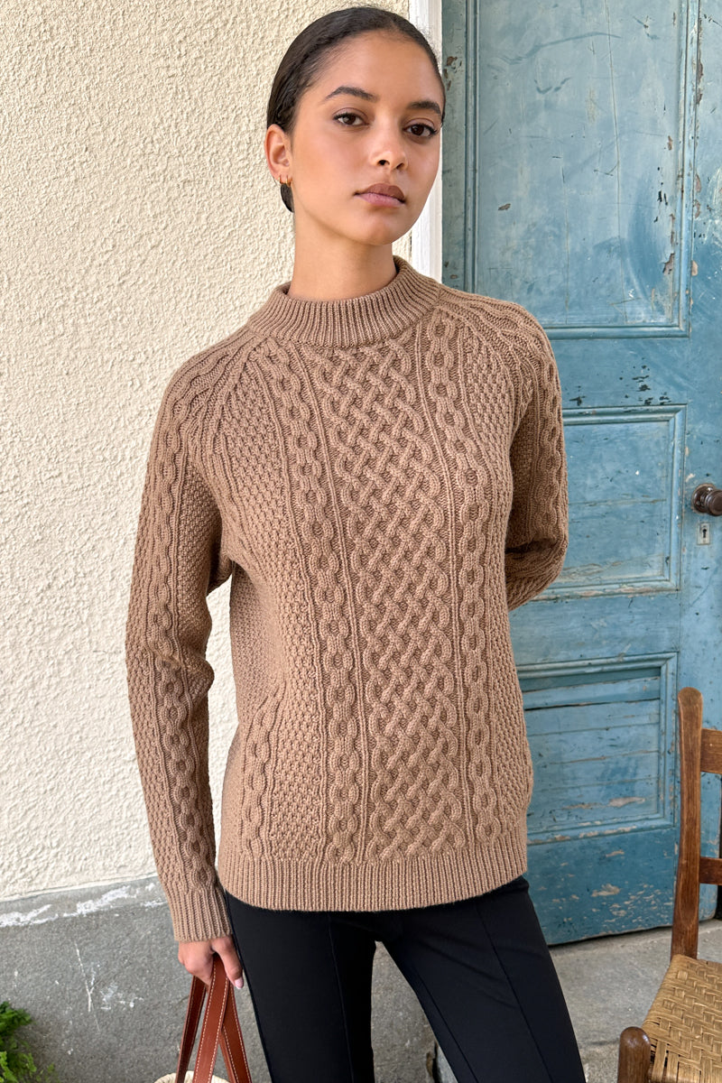 Fisherman Sweater - Camel