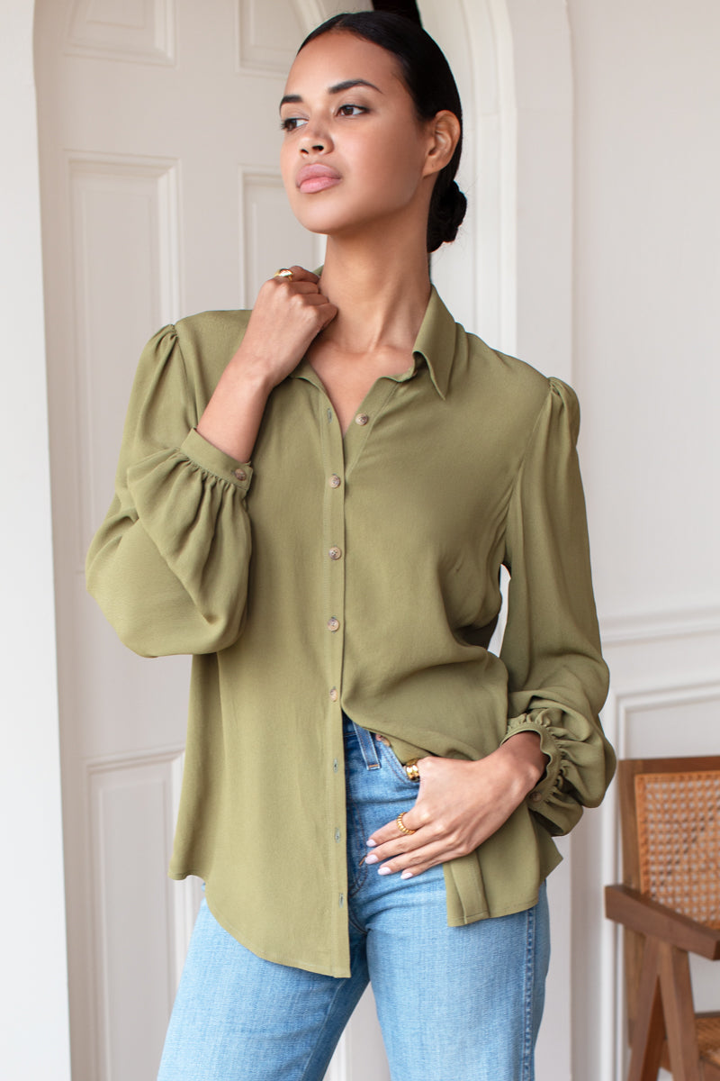 Frankie Blouse - Martini Olive