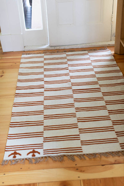 Three Stripe Rug - Rust Jute + Wool - Emerson Fry