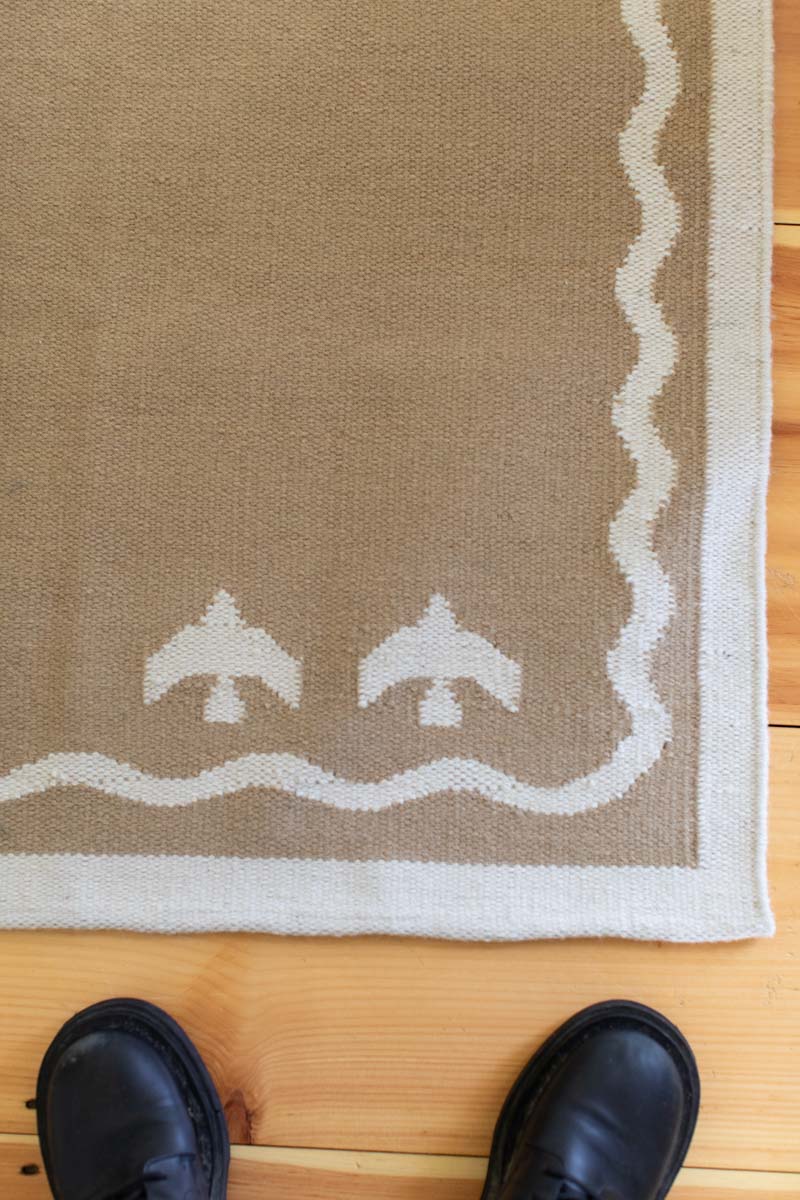 Wave Frame Rug - Camel Jute + Wool - Emerson Fry