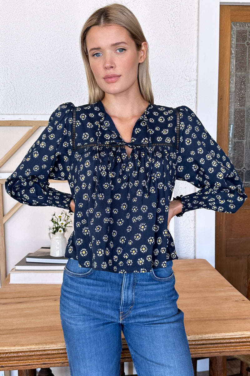 Isla Longsleeve Top 2 -  Maritime Daisy
