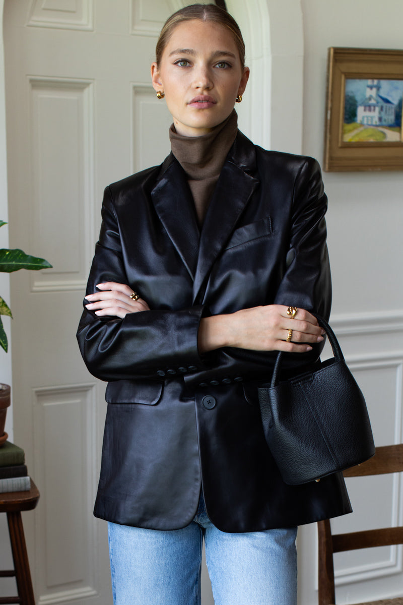 Atelier Blazer - Black Leather