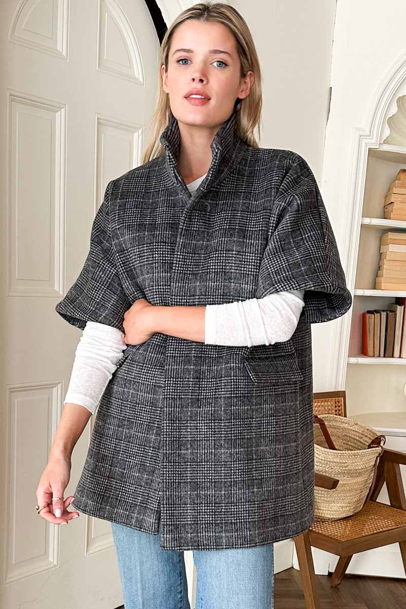 Layering Jacket - Stewart Plaid Charcoal