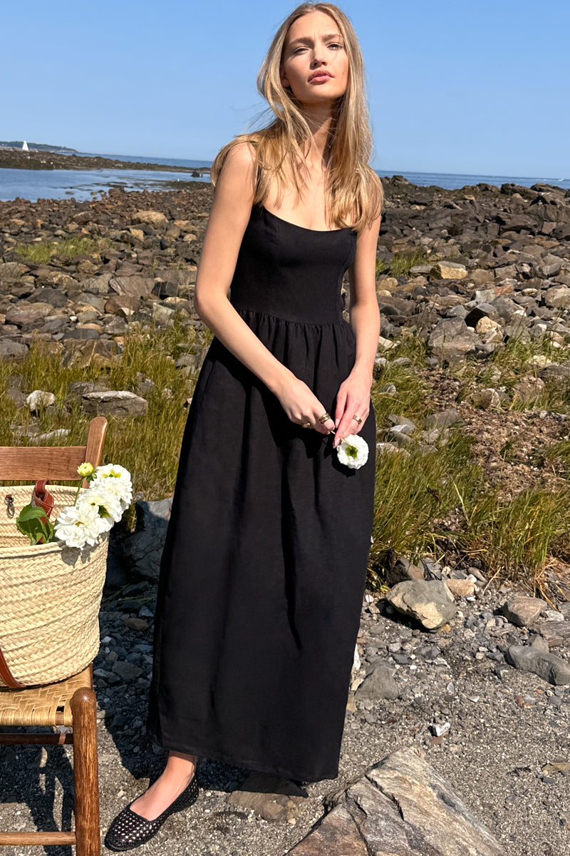 emerson fry maxi dress EMERSON FRY Cotton Day Dress in Newburyport Stripe Newburyport Stripe / L
