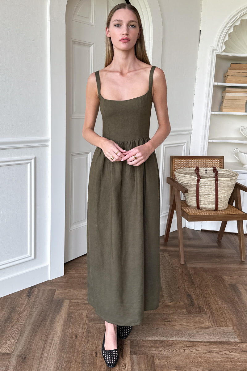 Jour Maxi Dress - Martini Olive