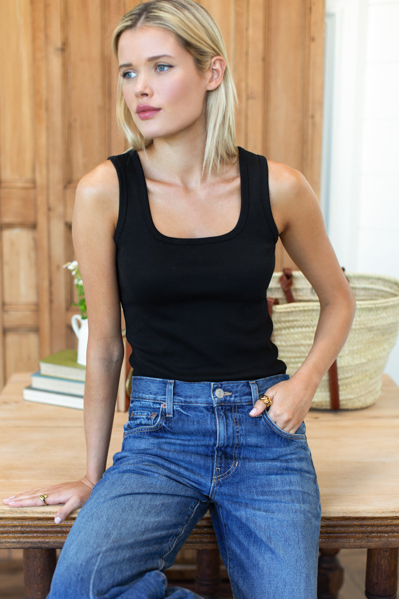 Layering Tank 2 - Onyx Rib