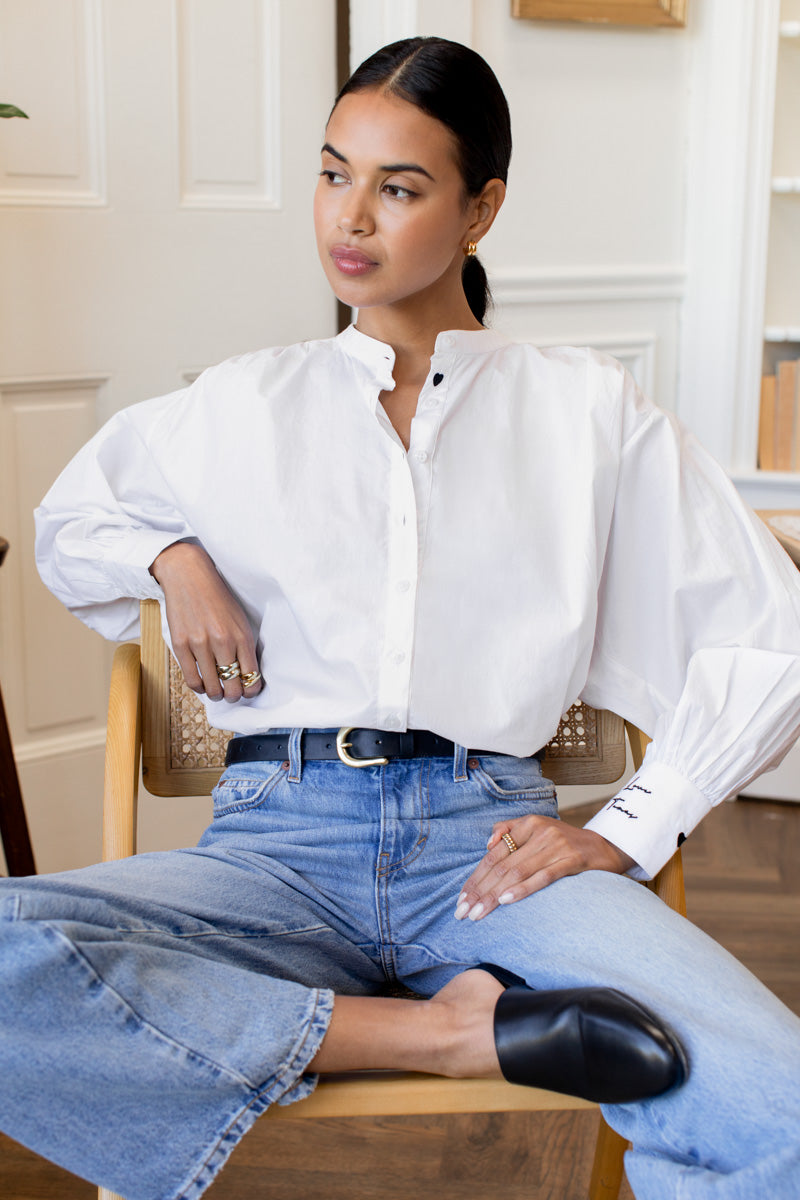 Lou Oversize Shirt - Cloud White