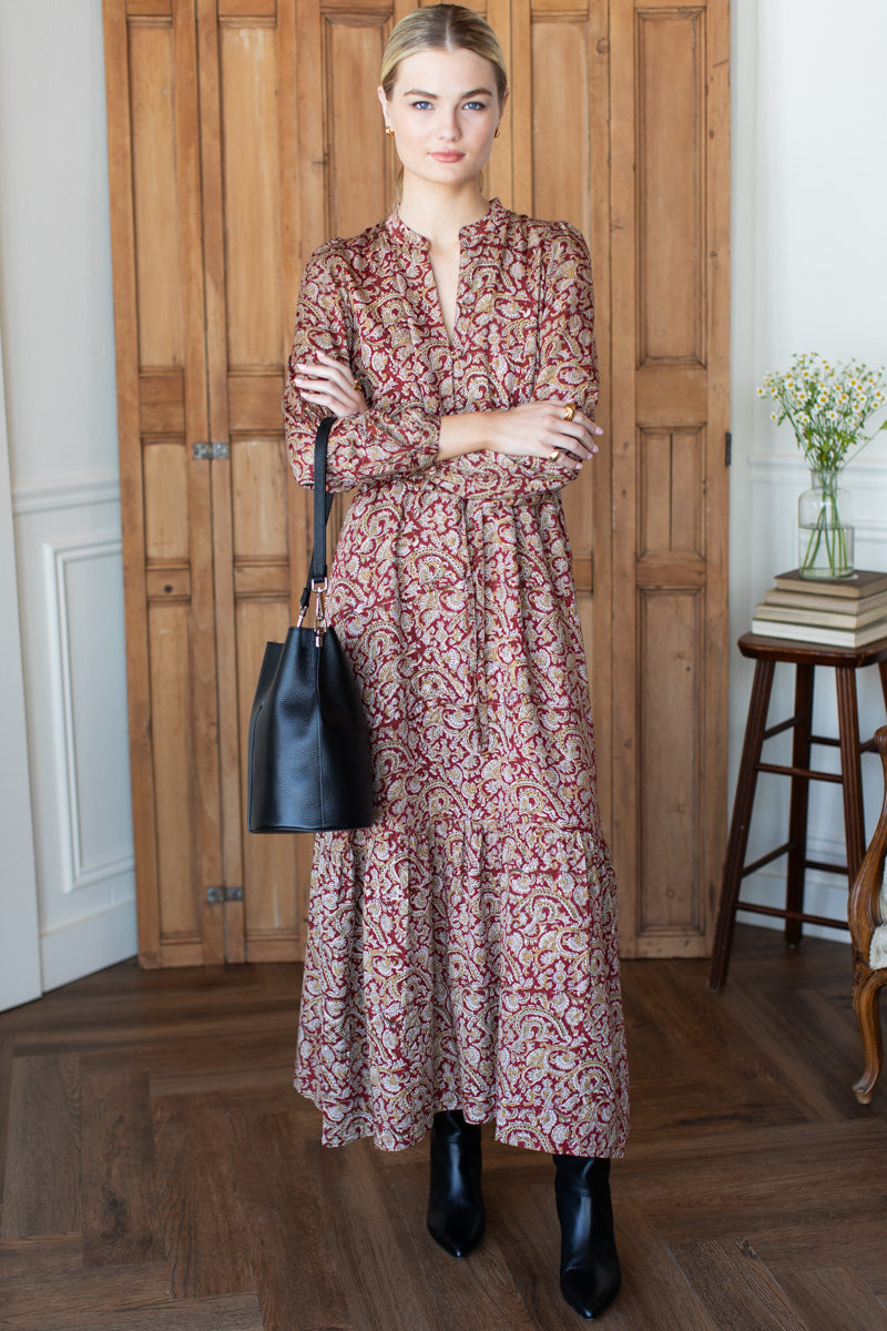 Frances 3 Dress - Vintage Chestnut Paisley