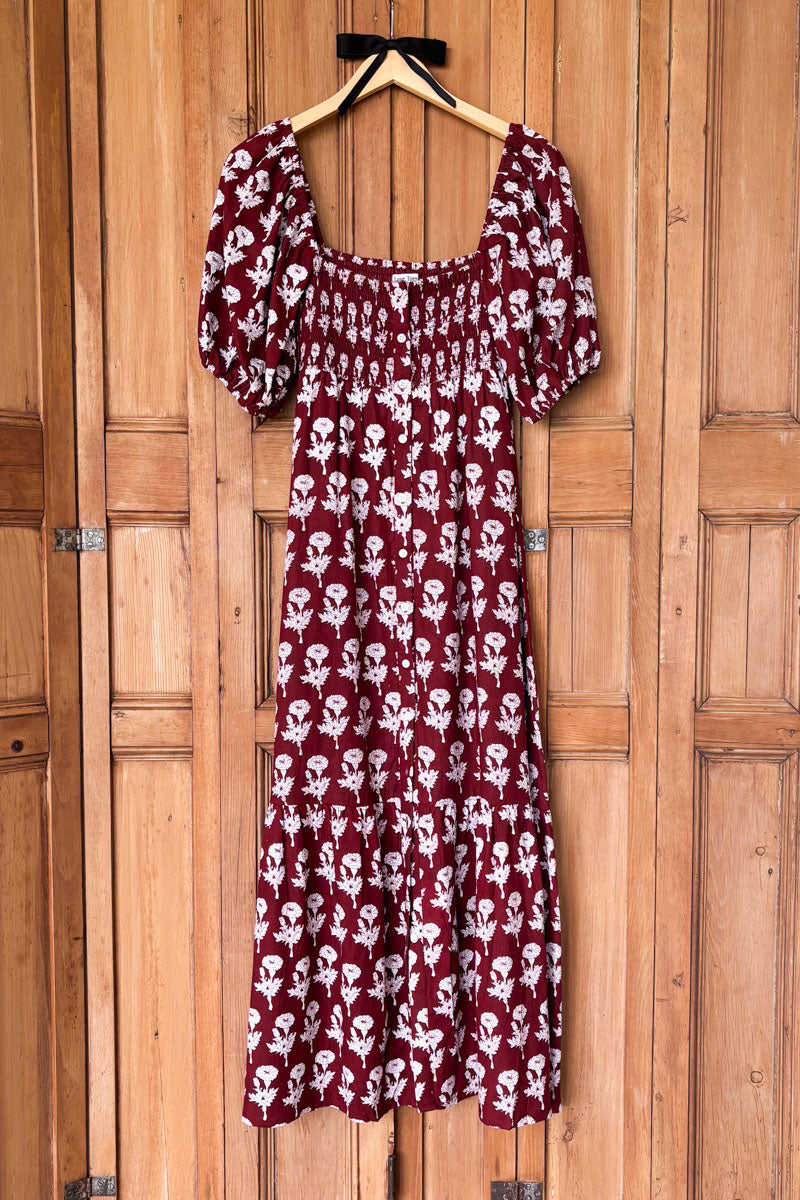 Santiago 4 Maxi Dress - Pressed Marigolds Rouge