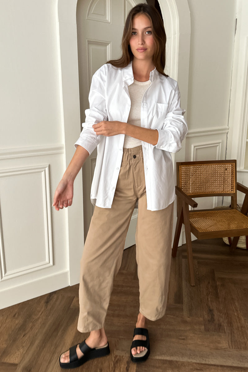 Studio Barrel Chino - Pale Khaki Organic