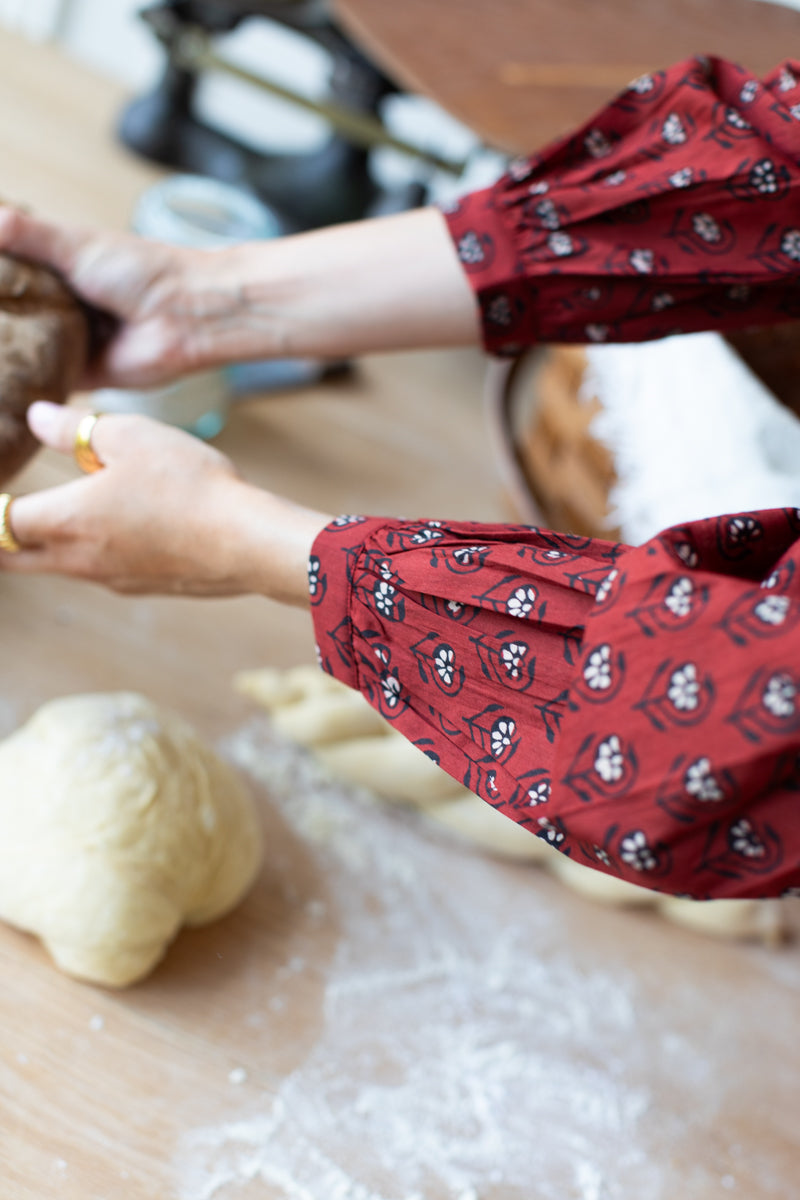 Frances Blouse - Lantern Flower Rouge