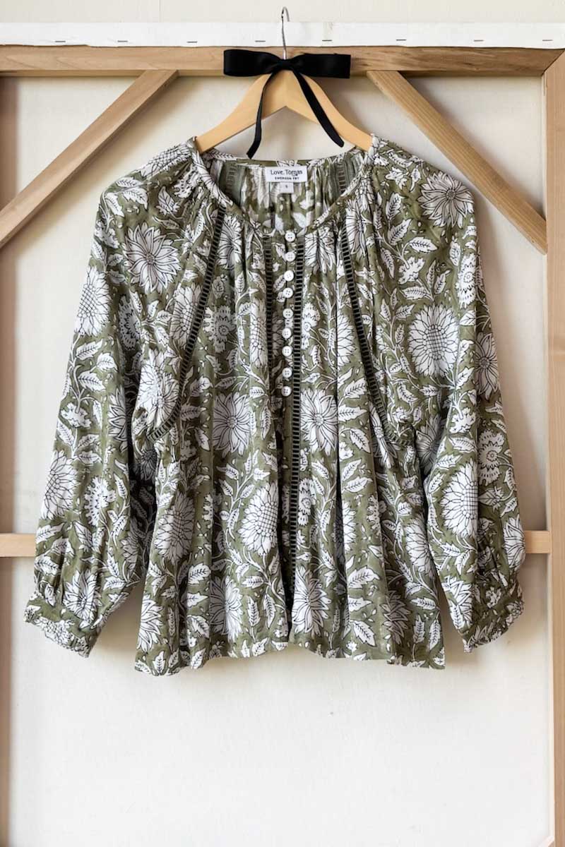 Lucy Heirloom Blouse - Arles Gothic Olive