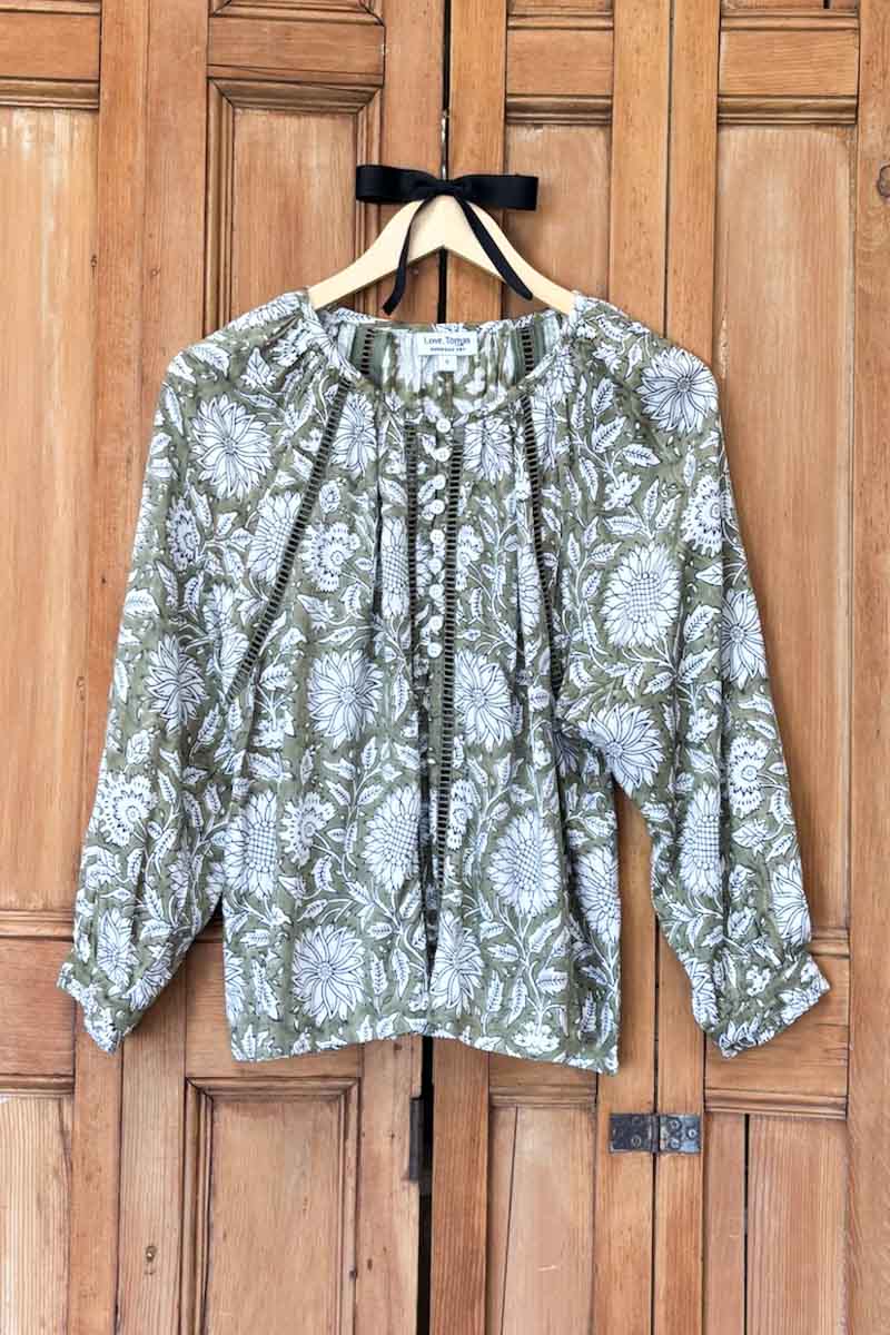 Lucy Heirloom Blouse - Arles Gothic Olive