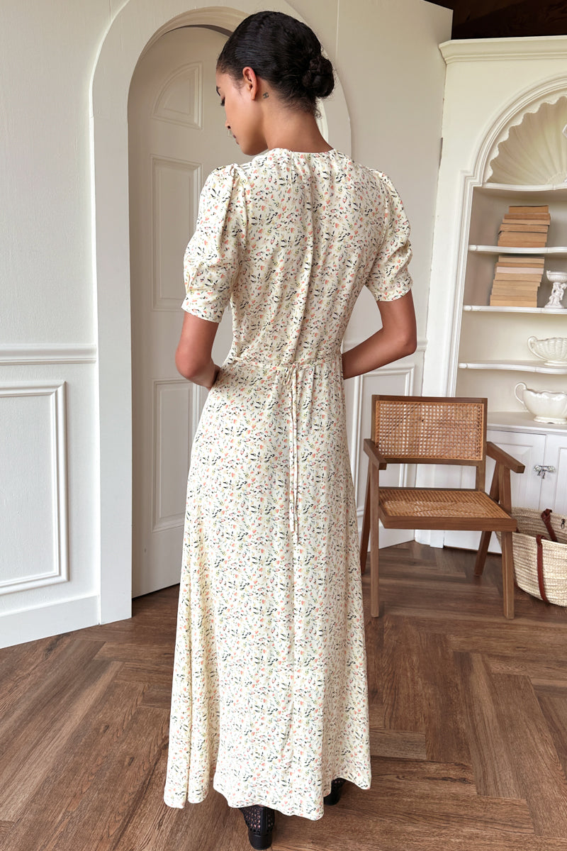 Lucyia Antique Dress - Butter Yellow Flowers - Emerson Fry Lucyia Antique Dress - Butter Yellow Flowers - Emerson Fry
