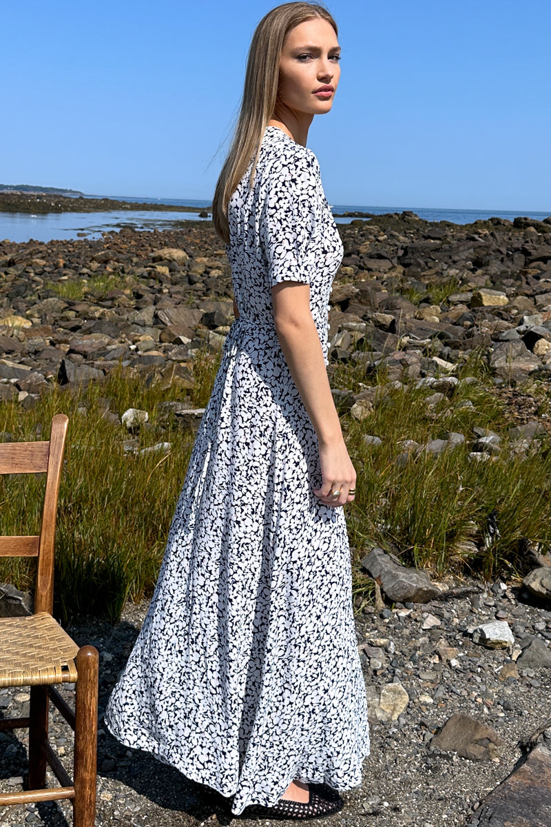 Lucyia Antique Dress - Vintage Orchids