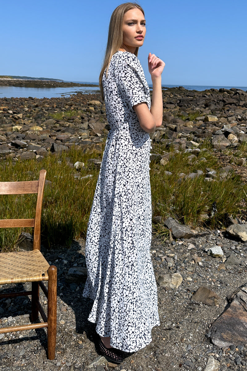 Lucyia Antique Dress - Vintage Orchids