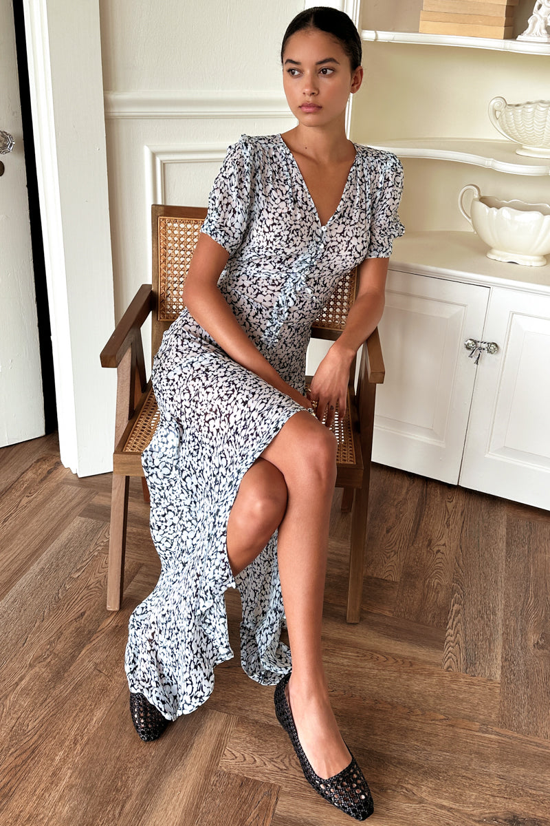 Lucyia Antique Dress - Vintage Orchids