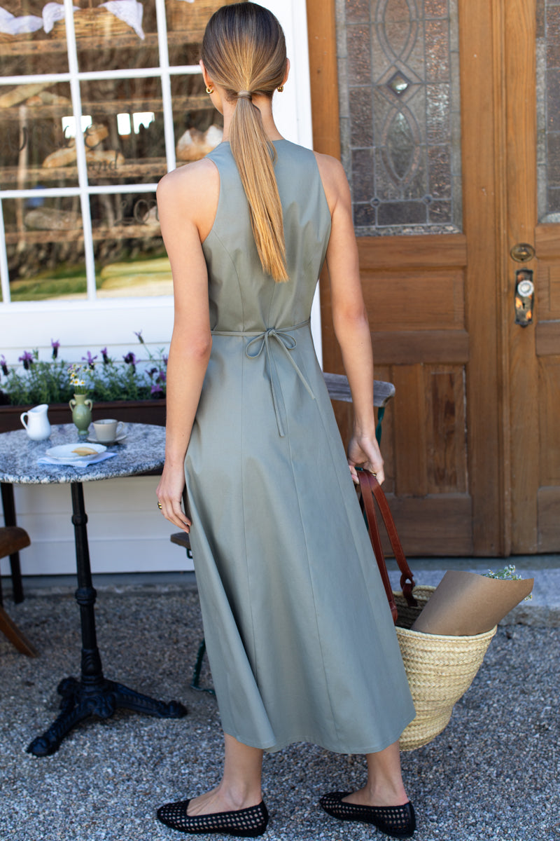 Organic Cafe Dress - Artichoke