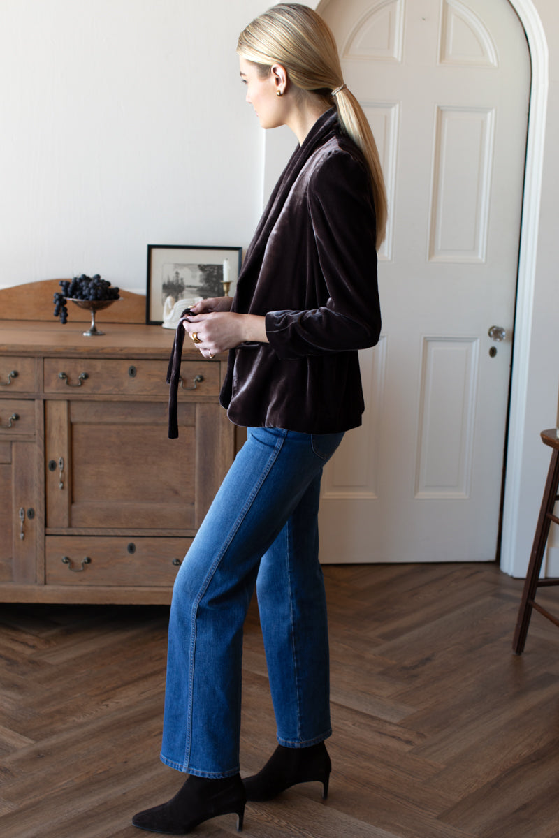 Paris Jacket - Mahogany Silk Velvet