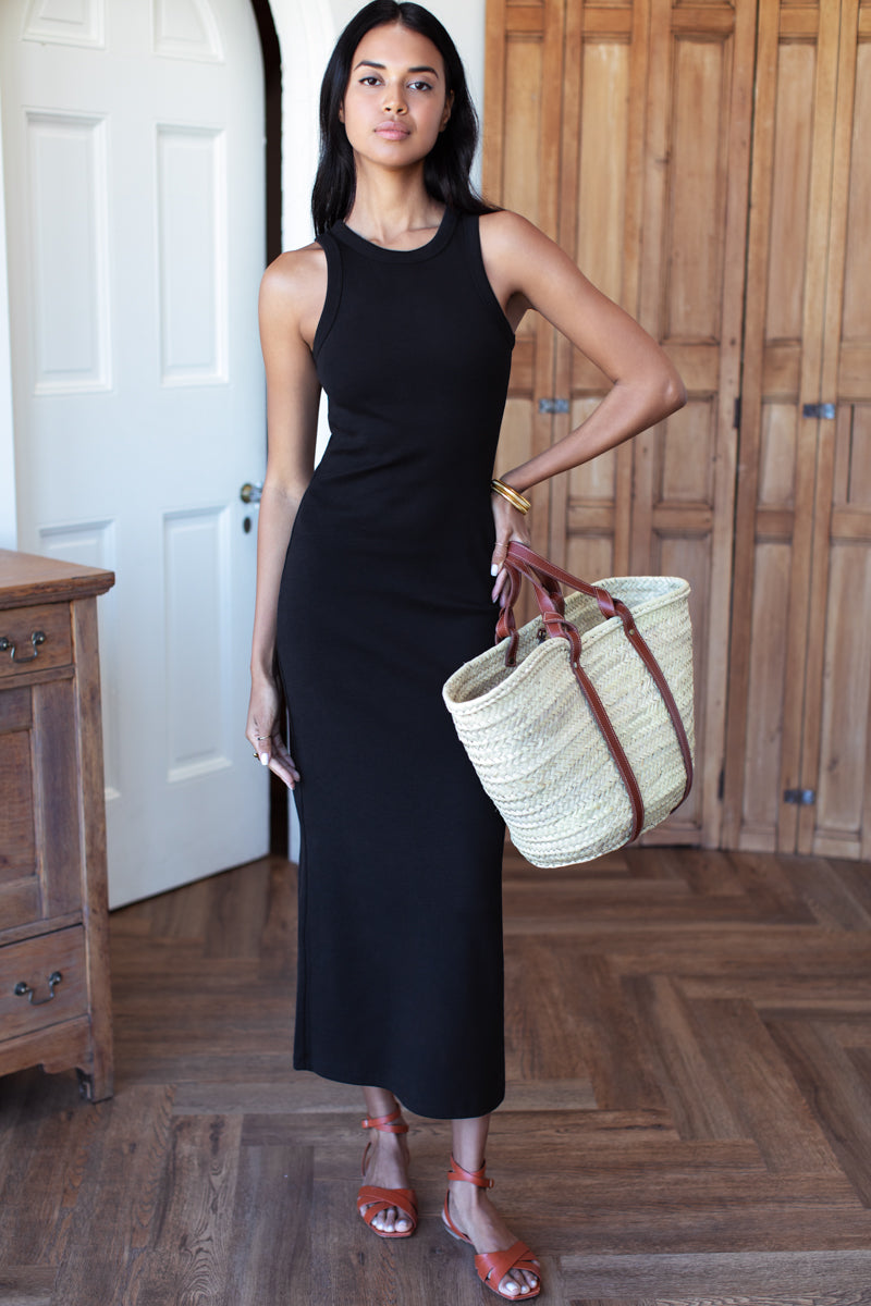 racerback a line dress Boody | Racerback Dress in Black