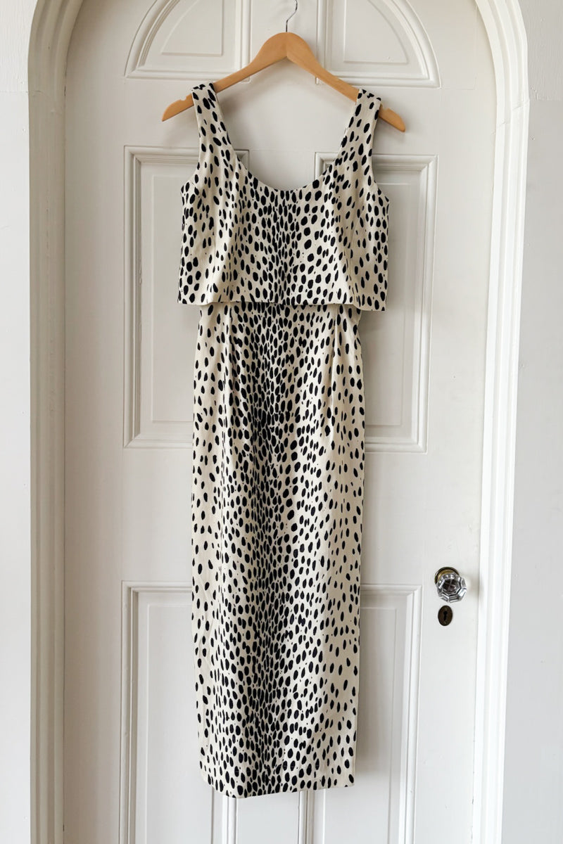 Roma Midi Dress - Leopard Stretch Linen