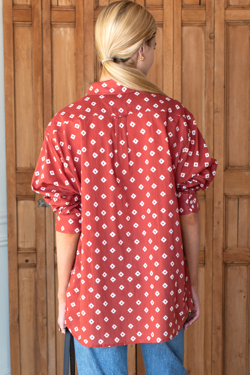 Ryan Shirt - Antique Rouge Diamonds Organic